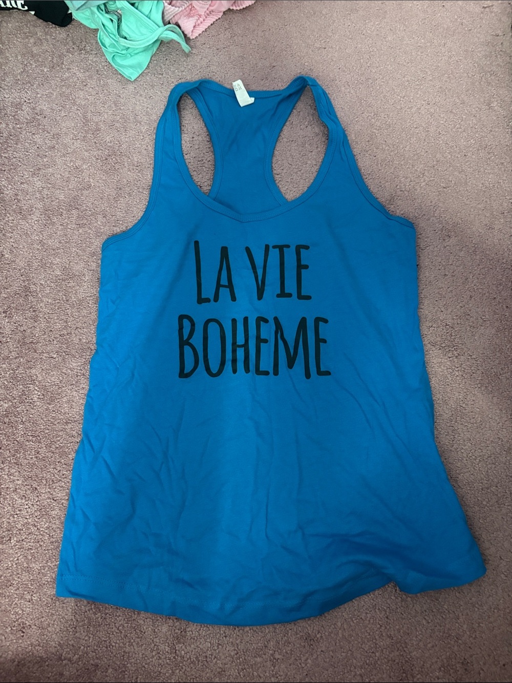 La Vie Boheme Blue Racerback Tank Top
